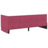 vidaXL Corner Bed Frame with Headboard Wine Red 80 cm x 200 cm Velvet