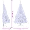 vidaXL Artificial Christmas Tree with Stand White 150 cm PVC and Steel