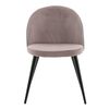 Venture Home Dining Chairs 2 pcs Velvet Corduroy Black and Dusty Pink