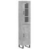 vidaXL Highboard Concrete Grey 34,5x34x180 cm Engineered Wood