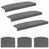 vidaXL Stair Mats 15 pcs 56 x 17 x 3 cm Light Grey Polyester