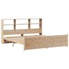 vidaXL Bookcase Bed without Mattress 180x200 cm Super King Solid Wood Pine