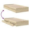 vidaXL Bed Frame with Drawers without Mattress Sonoma Oak 90x200 cm