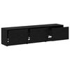 vidaXL TV Cabinet with LED Black Oak 165 x 34 x 40 cm Engineered Wood