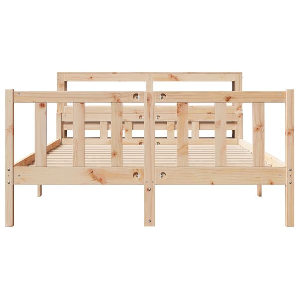 vidaXL Bed Frame without Mattress 120x190 cm Small Double Solid Wood Pine