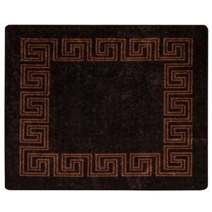 vidaXL Rug Runner MARSA Black 80 x 100 cm Polyester and PVC