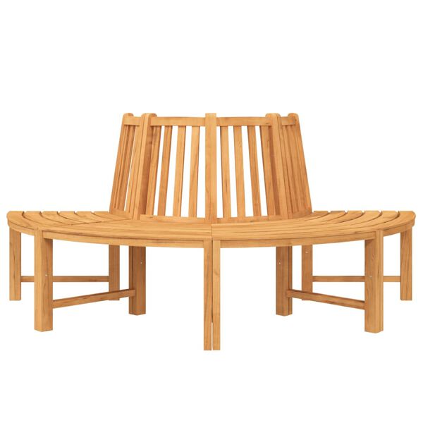 vidaXL Tree Benches 2 pcs Half Round &Oslash;201 cm Solid Wood Teak