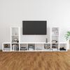 vidaXL 5 Piece TV Cabinet Set White Engineered Wood