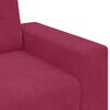 vidaXL Sofa Wine Red 221 x 78 x 80 cm Poly velvet