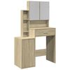 vidaXL Dressing Table with Cabinet Sonoma Oak 80x35x132 cm