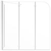 vidaXL Bath Enclosure 120x69x130 cm Tempered Glass Transparent