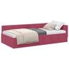 vidaXL Corner Bed Frame with Headboard Wine Red 80 cm x 200 cm Velvet