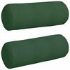 vidaXL Bolster Pillows 2 pcs Dark Green Ø 25 x 70 cm Corduroy Fabric