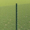 vidaXL Fence with Post Green 1.6 x 10 m Steel and PVC