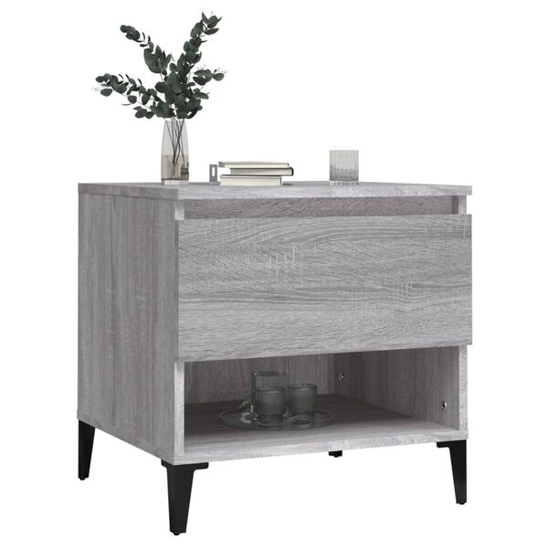 vidaXL Side Tables 2 pcs Grey Sonoma 50x46x50 cm Engineered Wood