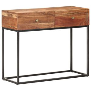 vidaXL Console Table 90x35x75 cm Rough Acacia Wood