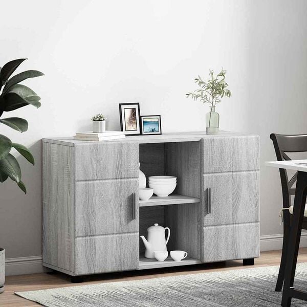 vidaXL Sideboard Grey Sonoma 88.5 x 30.5 x 55.5 cm Engineered Wood