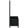 vidaXL Garden Planter with Rack Black 79x39.5x114 cm Solid Wood Pine
