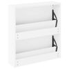 vidaXL Shoe Cabinet 2-Layer Mirror White 63x17x67 cm