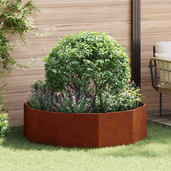 vidaXL Planter Rusty 120 x 120 x 35 cm Weathering Steel