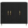 vidaXL Sideboard Black Oak 90 x 34 x 80 cm Engineered Wood