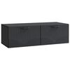 vidaXL Wall-Mounted TV Cabinet Black 98 x 41 x 30 cm Engineered Wood