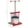 vidaXL Fruit and Wine Press Stainless Steel 6 L