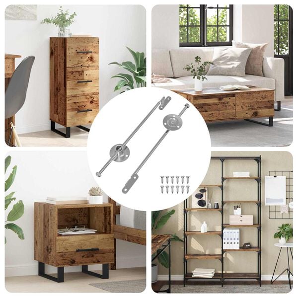 vidaXL Gas Strut 2 pcs Silver 190 mm Iron