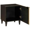 vidaXL Bedside Cabinet Black and Gold 40 x 33.5 x 46 cm