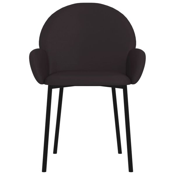 vidaXL Dining Chairs 2 pcs Black Faux Leather