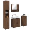 vidaXL Bathroom Furniture Set 4 pcs Brown Oak Engineered wood & Metal