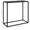 vidaXL Console Table Black 80x35x75 cm Tempered Glass