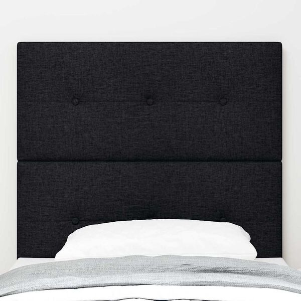 vidaXL Headboard with Headboard Black 100 cm Faux Leather