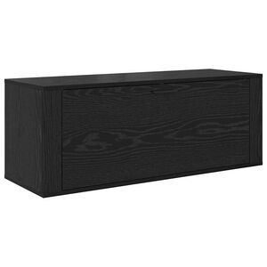 vidaXL Shoe Cabinet 100 x 35 x 38 cm Engineered Wood Black Oak