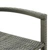 vidaXL Bar Stools 4 pcs Grey Poly Rattan