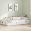 vidaXL Storage Bed Frame with Storage White 90 cm Engineered Wood
