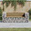 vidaXL Garden Bench Gabion Design 184x71x65.5 cm Impregnated Wood Pine