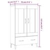 vidaXL Highboard Sonoma Oak 70x31x115 cm Engineered Wood
