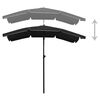 vidaXL Garden Parasol with Pole 200x130 cm Black