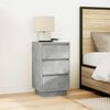 vidaXL Bedside Cabinet with LED Lights&nbsp;Concrete Grey 38x34x65 cm