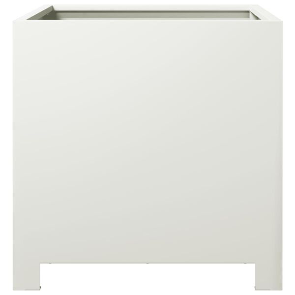 vidaXL Garden Planter White 40x40x40 cm Steel
