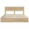 vidaXL Storage Bed with Drawer Sonoma Oak 180 x 200 cm Engineered Wood