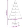 vidaXL Wooden Christmas Tree for Decoration 110 cm Solid Wood