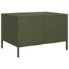 vidaXL Coffee Table Olive Green 68.5x50x43.5 cm Cold-rolled Steel