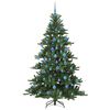 vidaXL Artificial Hinged Christmas Tree with 300 LEDs 180 cm PVC