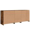 vidaXL Sideboard with LED Lights Smoked Oak 162x37x67 cm