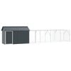 vidaXL Bird Cage Anthracite 619 x 111 x 142 cm Galvanised Steel