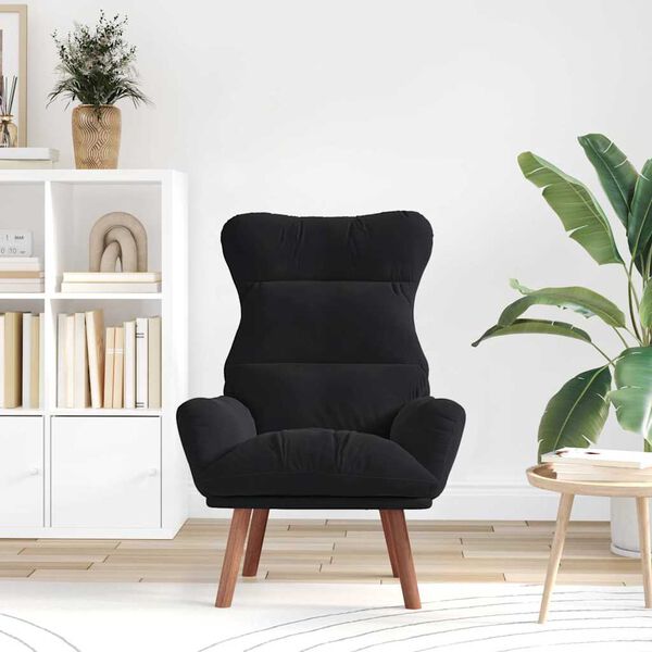 vidaXL Relaxing Chair Black 69 x 74 x 93 cm Velvet