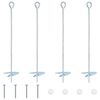 vidaXL Earth anchor 4 pcs &Oslash;10 x 50 cm Galvanized Metal Silver