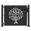 vidaXL Garden Gate 110 x 105 cm Powder-coated steel Black Lockable